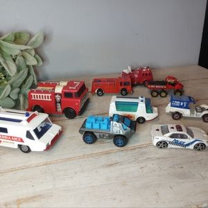 Matchbox Lesney VTG Police fire Ambulance armoured Fast lane hot wheels Corgi 9